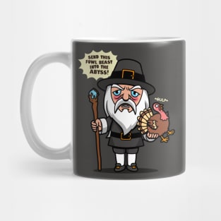 Funny Thanksgiving Turkey Fantasy Movie Quote Cartoon Mug